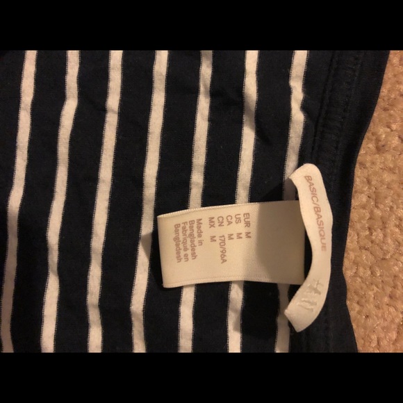 Navy striped t-shirt dress- H&M Basics - Picture 3 of 3